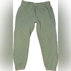 TNA Aritzia Cozy Sweatfleece Sage Green Sweatpants Joggers Boyfriend Fit L